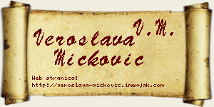 Veroslava Micković vizit kartica